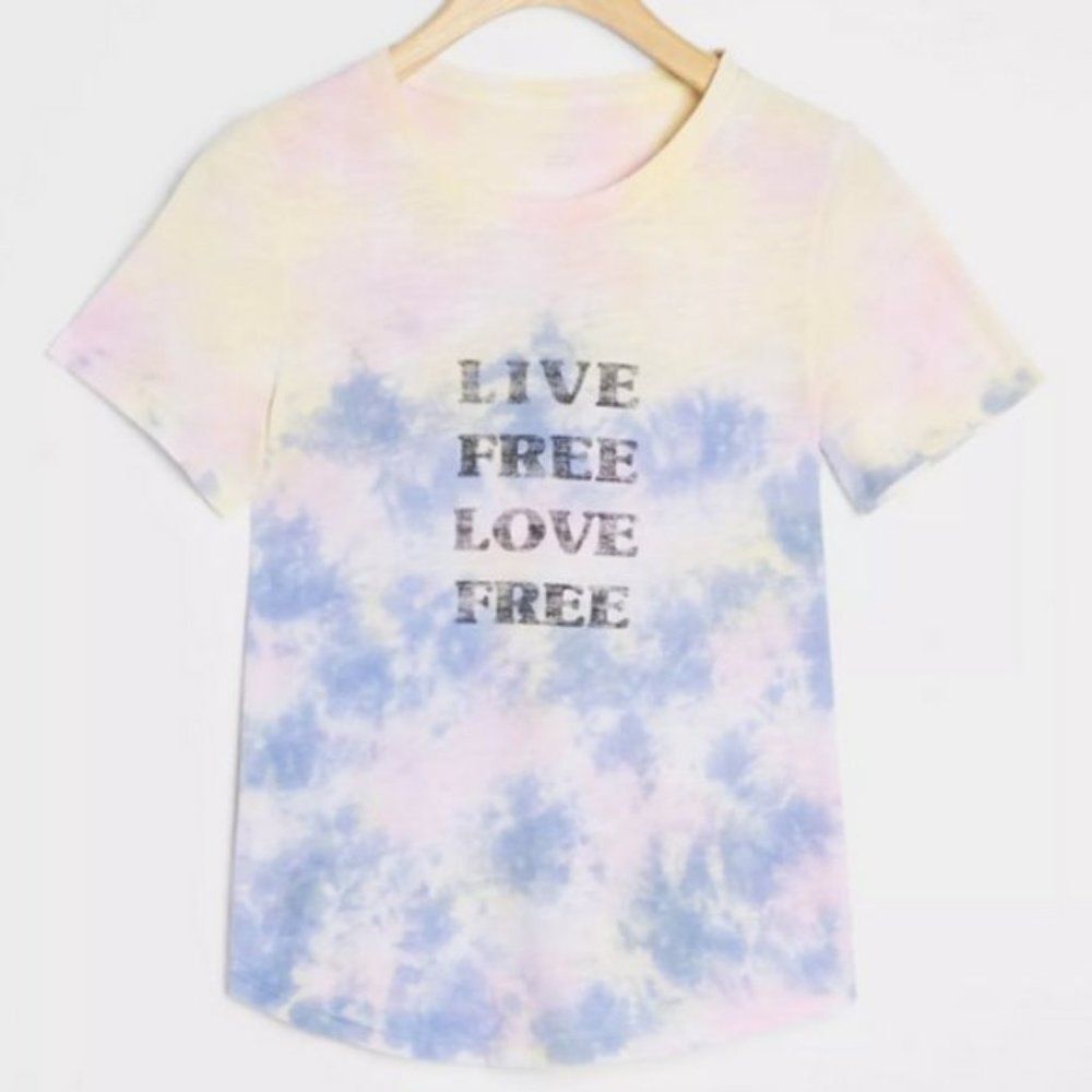 NWT Anthropologie Live Free Love Free Graphic Tee | S